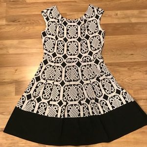 Tiana B. Black and white dress